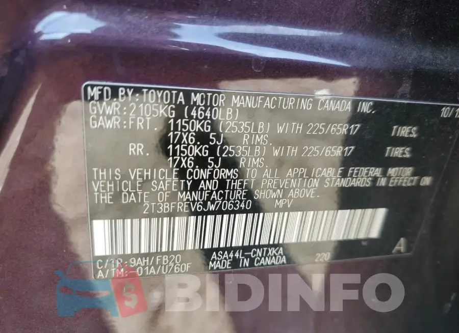 2T3BFREV6JW706340 Photo# 14