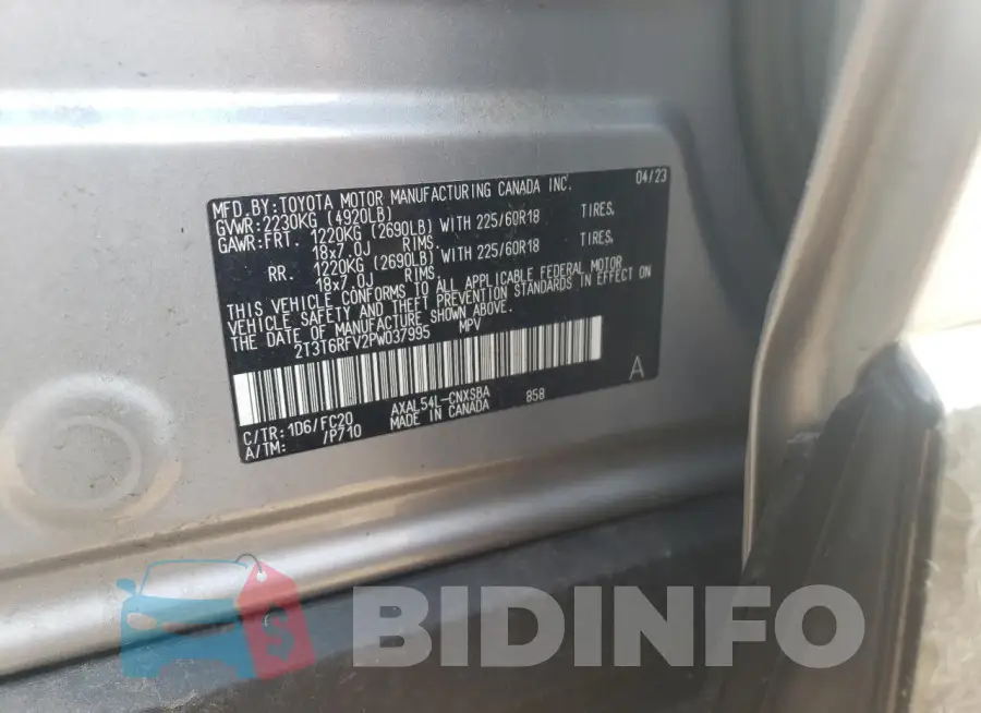 2T3T6RFV2PW037995 Photo# 14