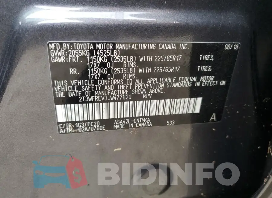 2T3WFREV3JW477620 Photo# 14