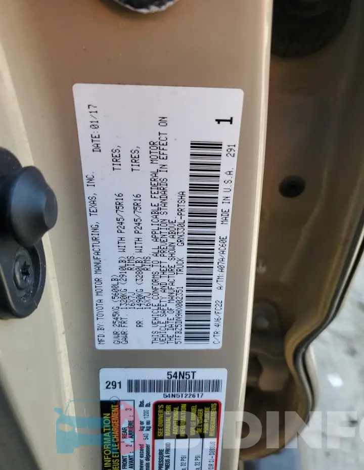5TFBZ5DN9HX002351 Photo# 12