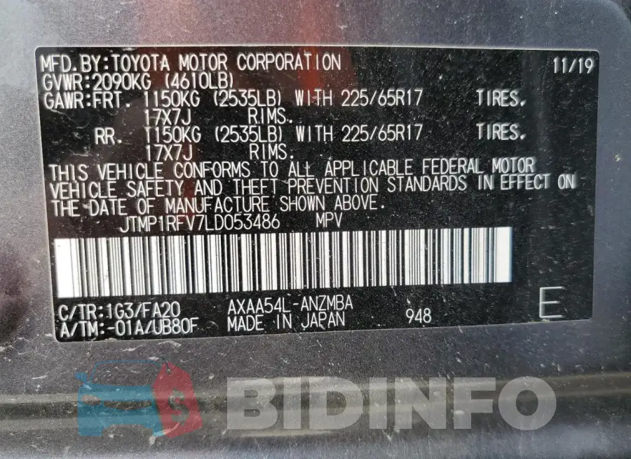 JTMP1RFV7LD053486 Photo# 14