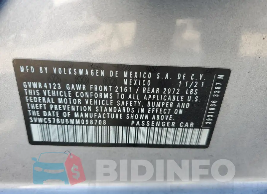 3VWC57BU5MM098708 Photo# 13