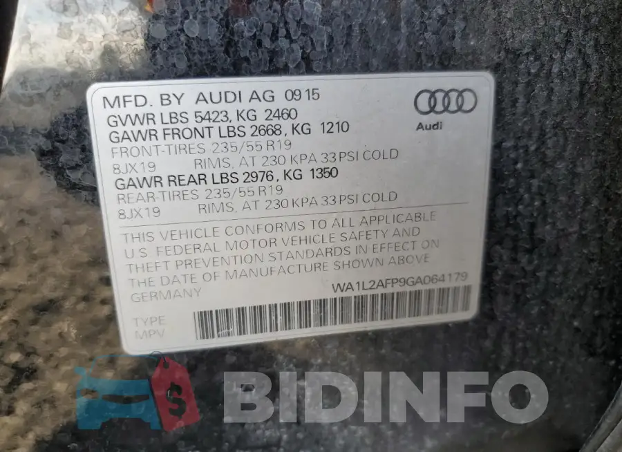 WA1L2AFP9GA064179 Photo# 13