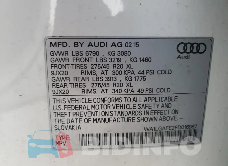WA1LGAFE2FD016987 Photo# 14