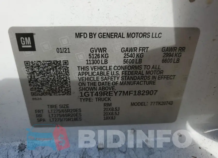 1GT49REY7MF182907 Photo# 13