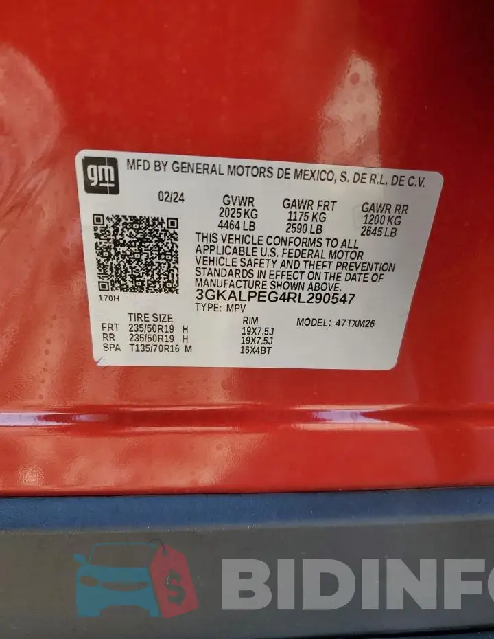 3GKALPEG4RL290547 Photo# 12