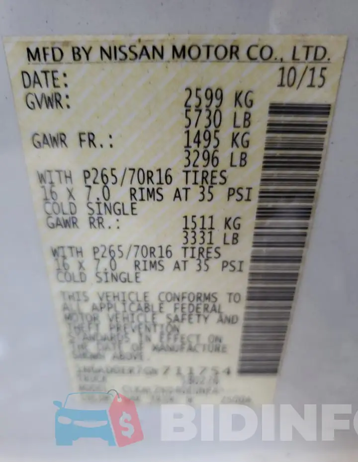 1N6AD0ER7GN711754 Photo# 12