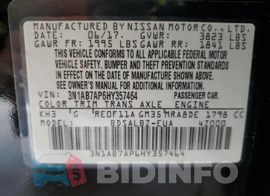 3N1AB7AP6HY357464 Photo# 12