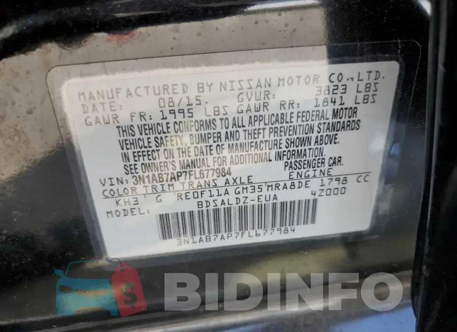 3N1AB7AP7FL677984 Photo# 13
