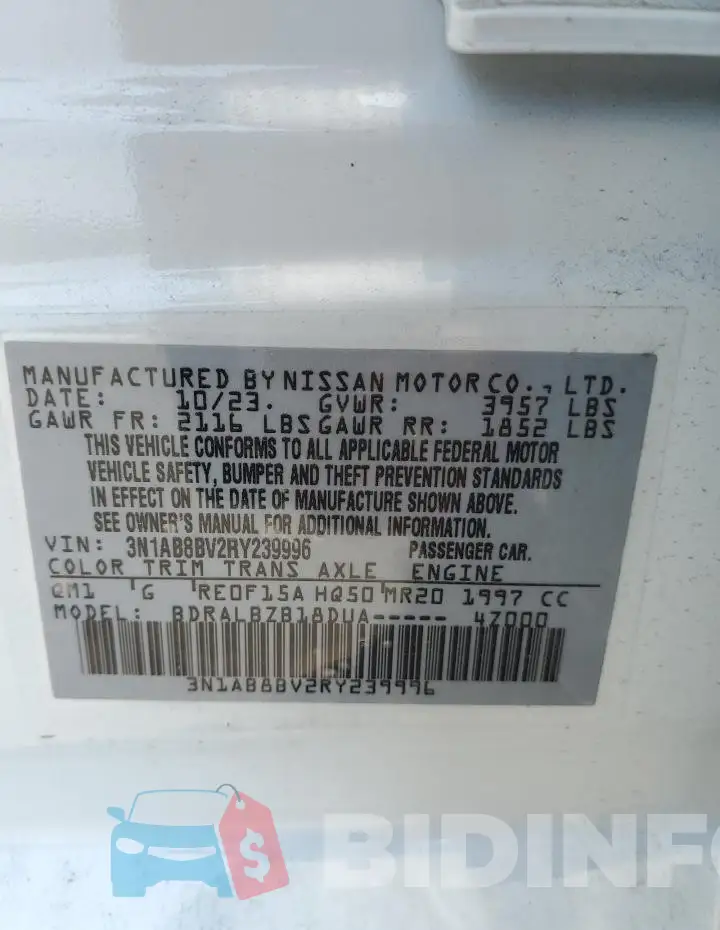 3N1AB8BV2RY239996 Photo# 12