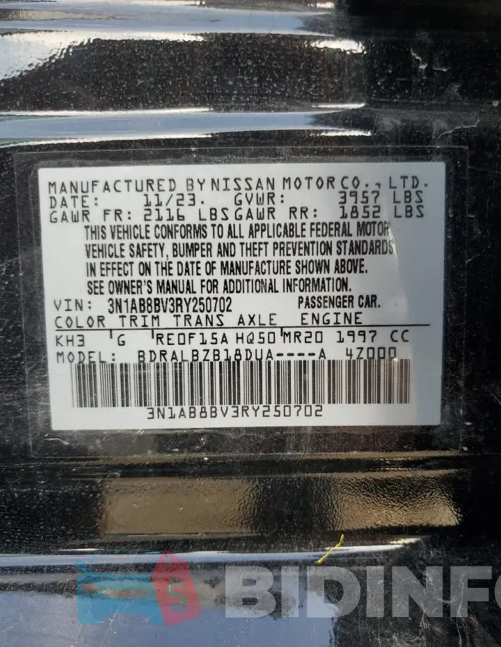 3N1AB8BV3RY250702 Photo# 12