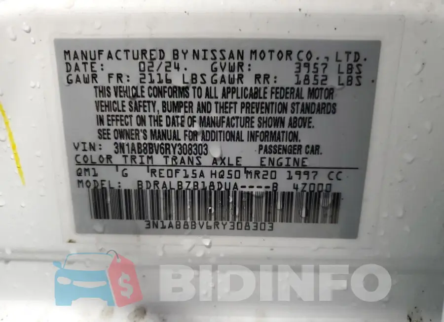 3N1AB8BV6RY308303 Photo# 12