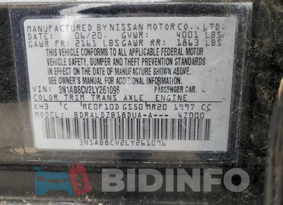 3N1AB8CV2LY261096 Photo# 12