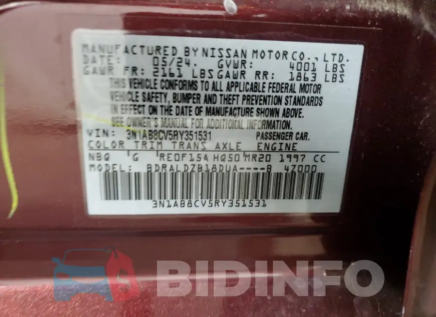 3N1AB8CV5RY351531 Photo# 13