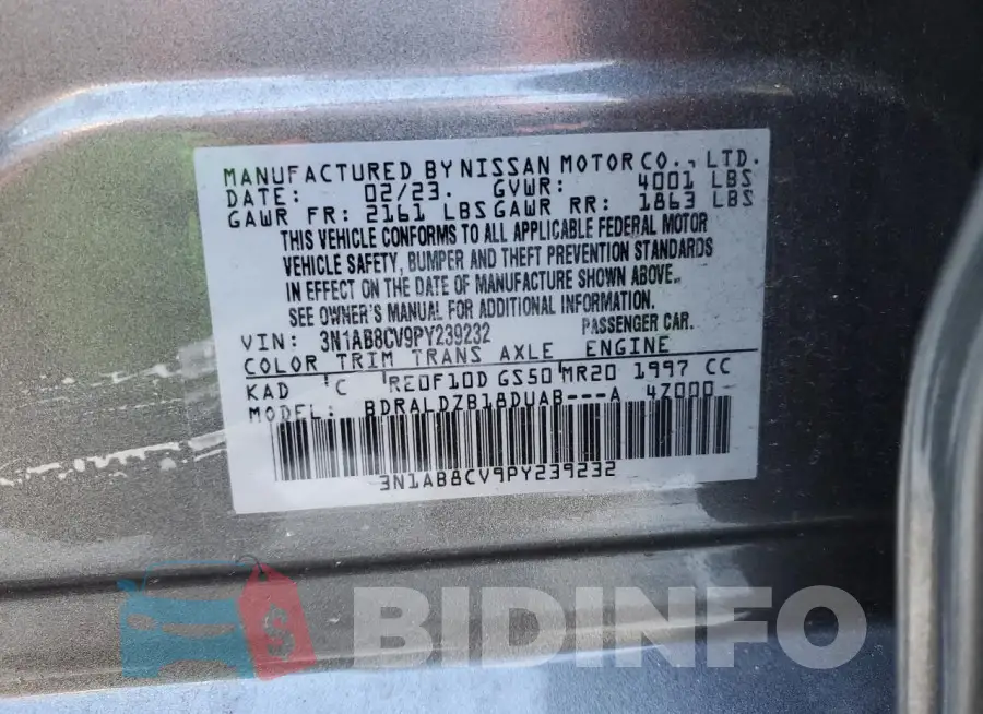 3N1AB8CV9PY239232 Photo# 12