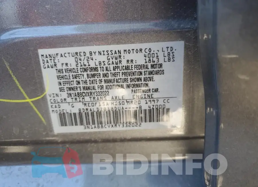 3N1AB8CVXRY332022 Photo# 12