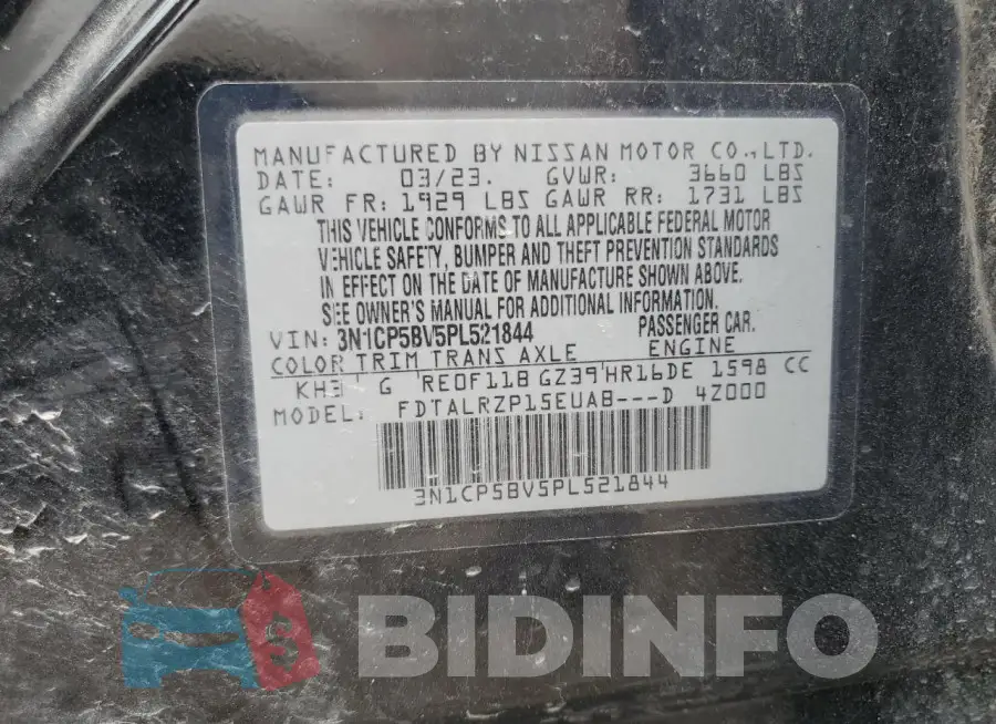 3N1CP5BV5PL521844 Photo# 12