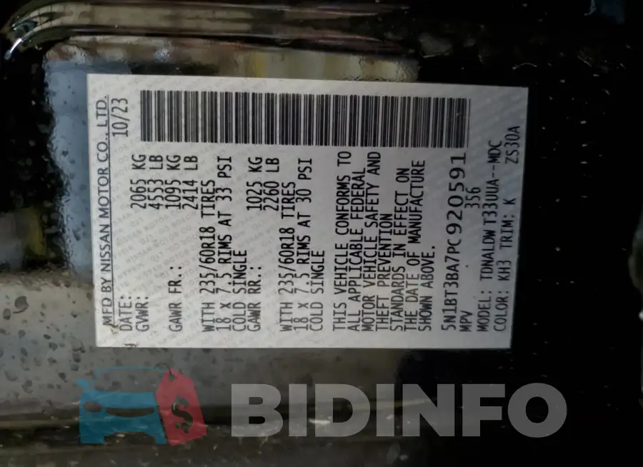 5N1BT3BA7PC920591 Photo# 13
