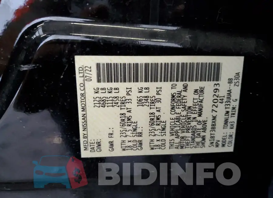 5N1BT3BBXNC720293 Photo# 13