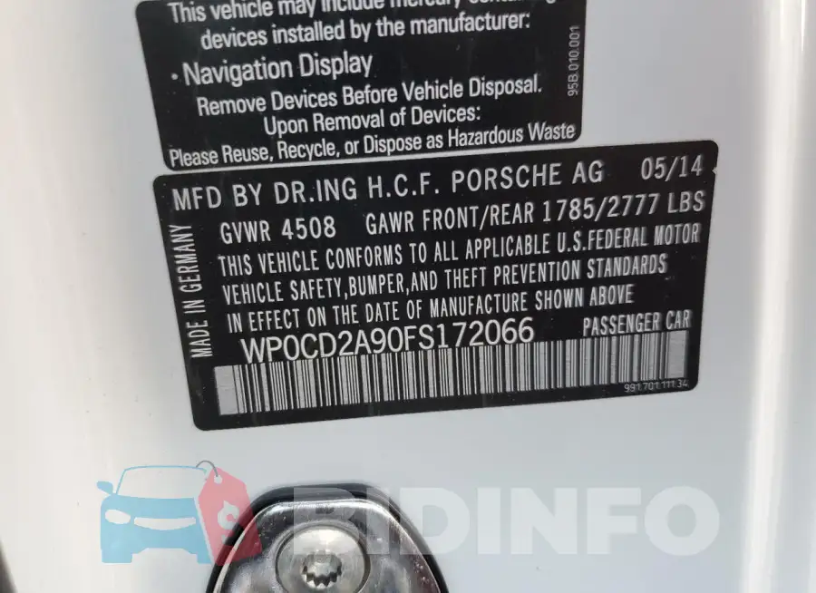 WP0CD2A90FS172066 Photo# 13