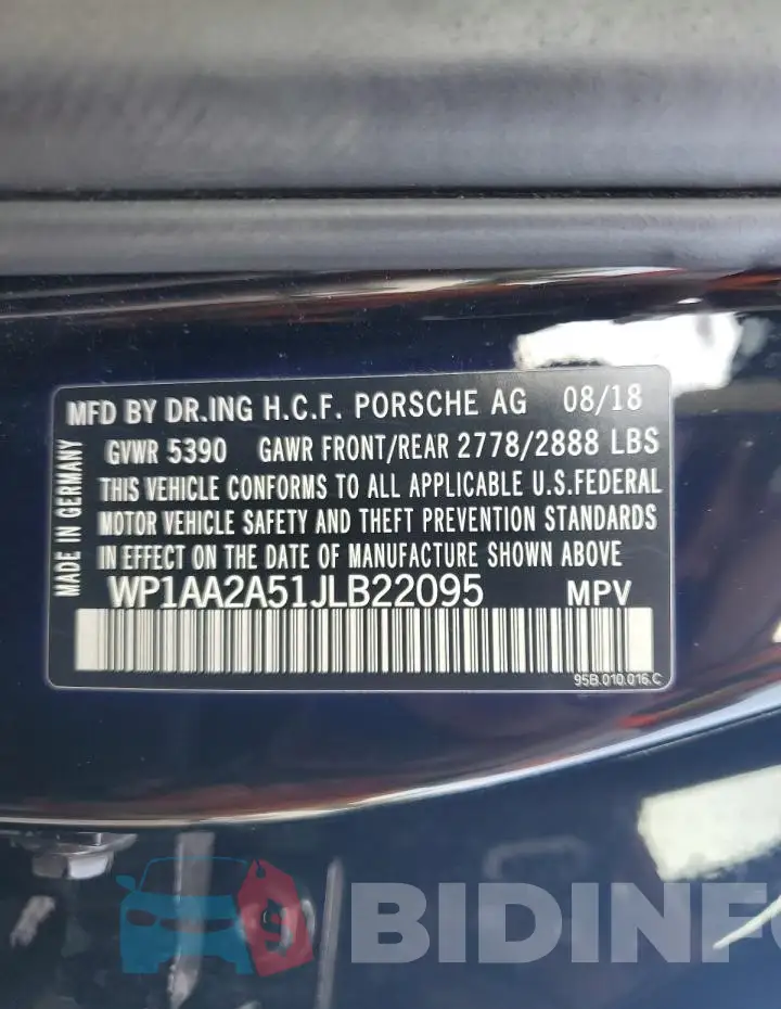WP1AA2A51JLB22095 Photo# 13