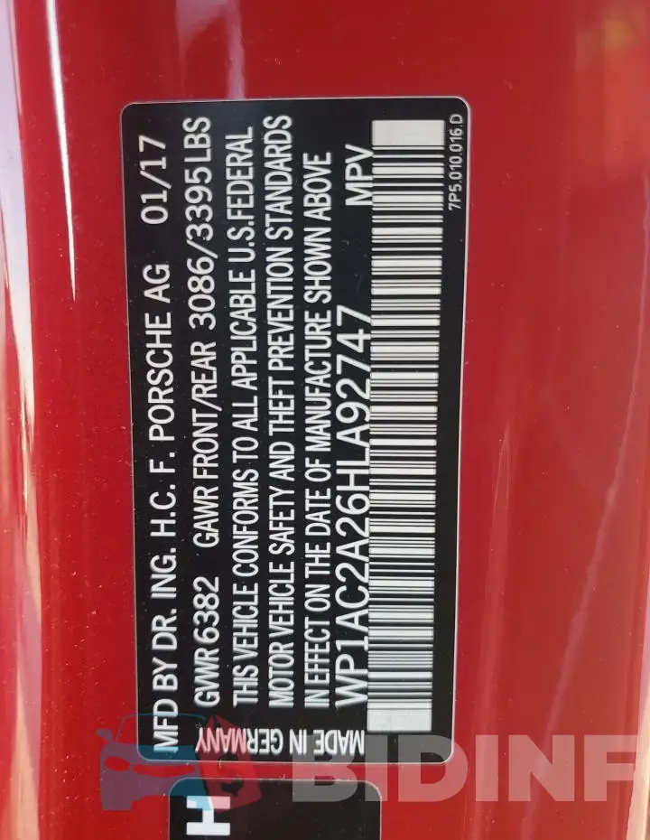 WP1AC2A26HLA92747 Photo# 13