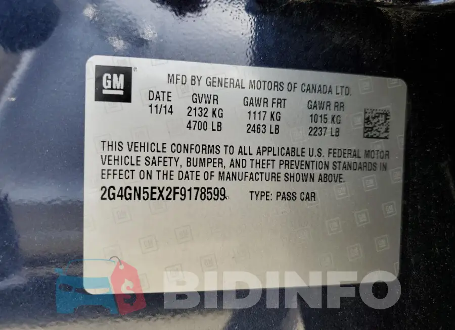 2G4GN5EX2F9178599 Photo# 13