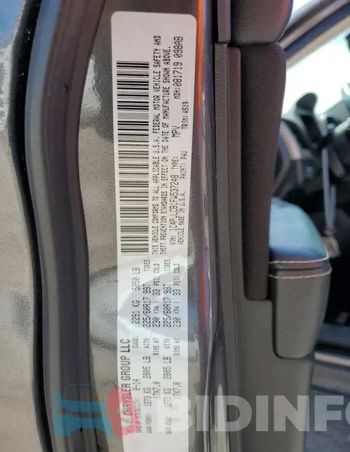 1C4PJLCB1FW537248 Photo# 12
