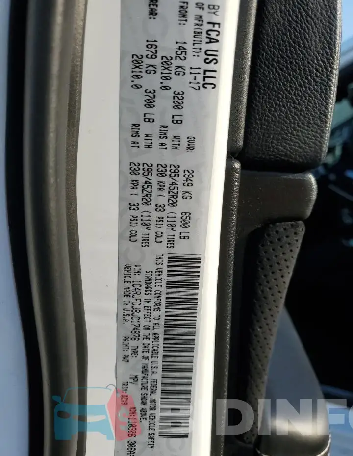 1C4RJFDJ8JC174876 Photo# 13