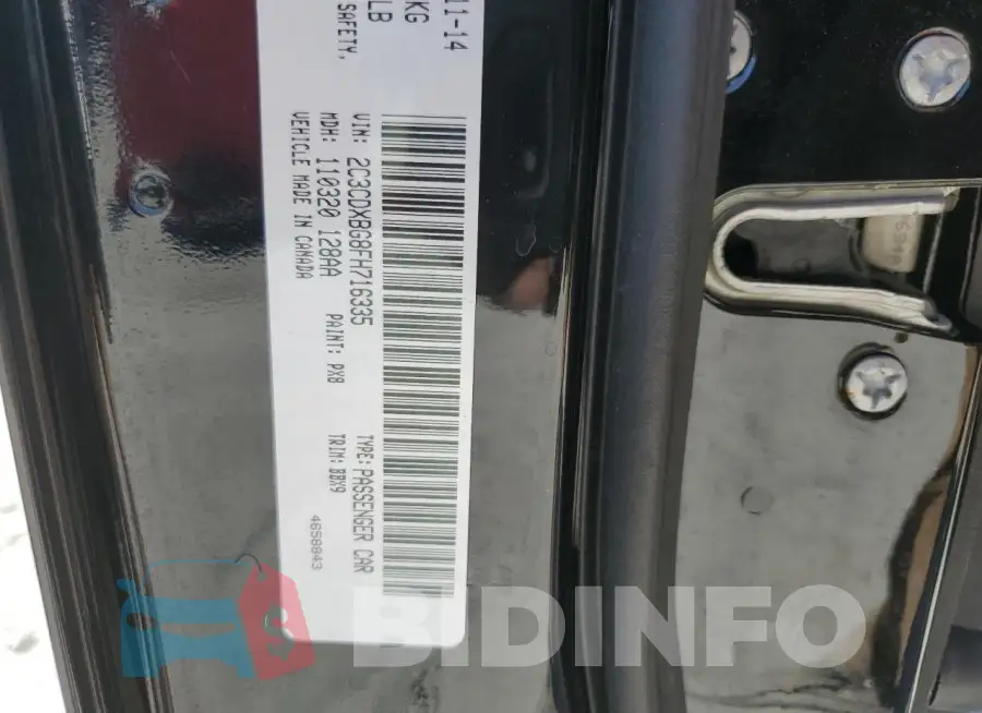 2C3CDXBG8FH716335 Photo# 12