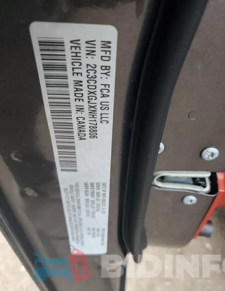 2C3CDXGJXNH178806 Photo# 12