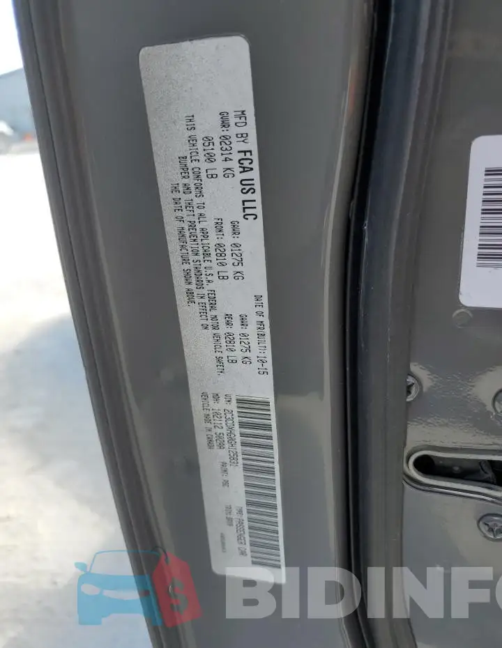 2C3CDXHG0GH125831 Photo# 13