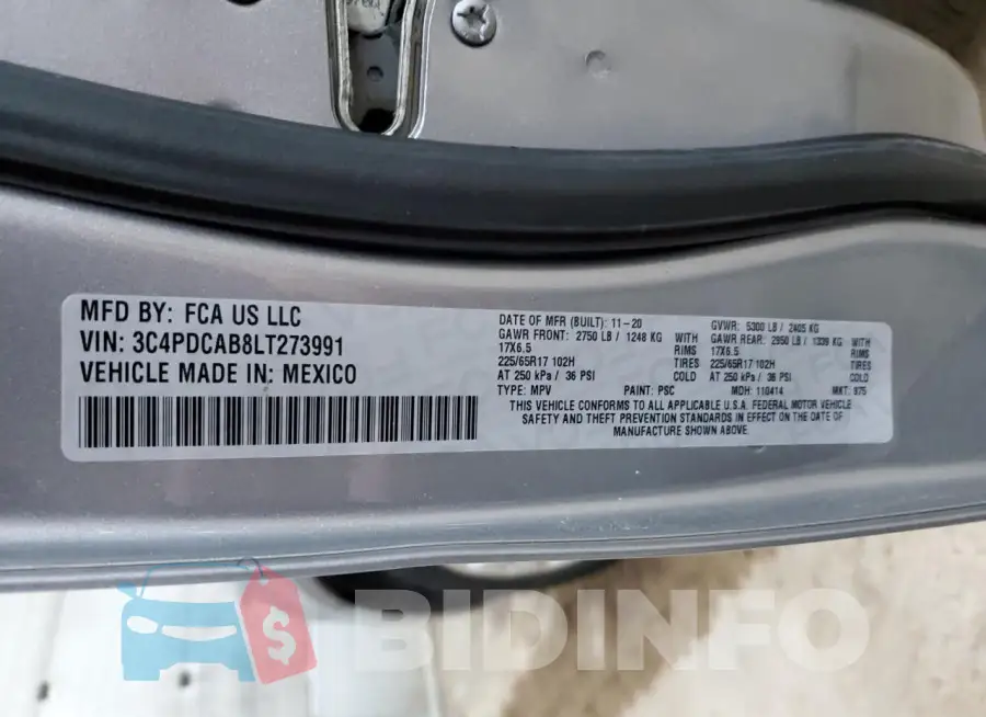 3C4PDCAB8LT273991 Photo# 13