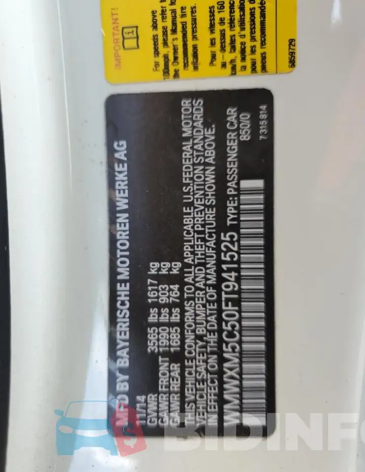 WMWXM5C50FT941525 Photo# 12