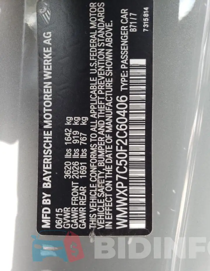 WMWXP7C50F2C60406 Photo# 13