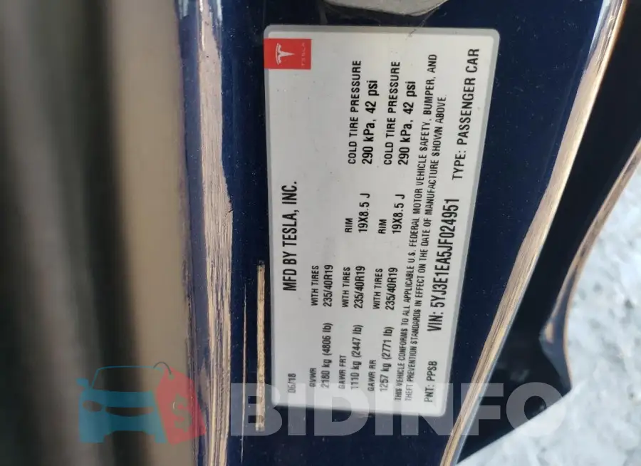 5YJ3E1EA5JF024951 Photo# 12