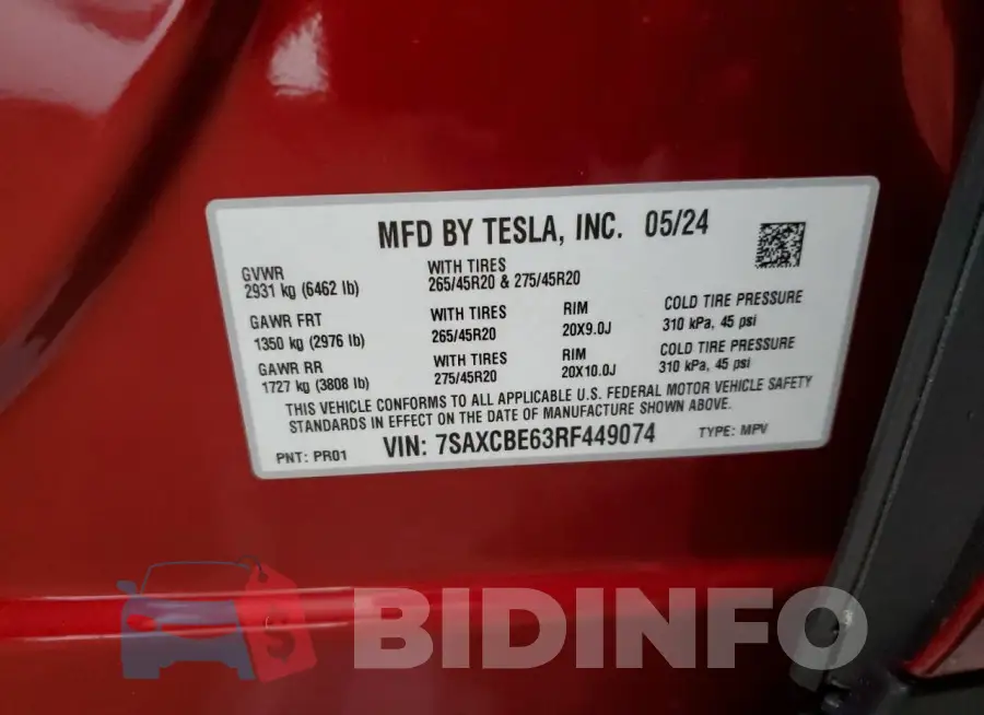 7SAXCBE63RF449074 Photo# 14