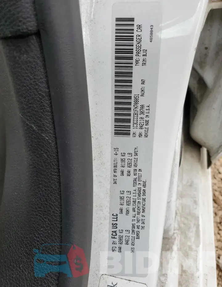 1C3CCCCB1FN708051 Photo# 13