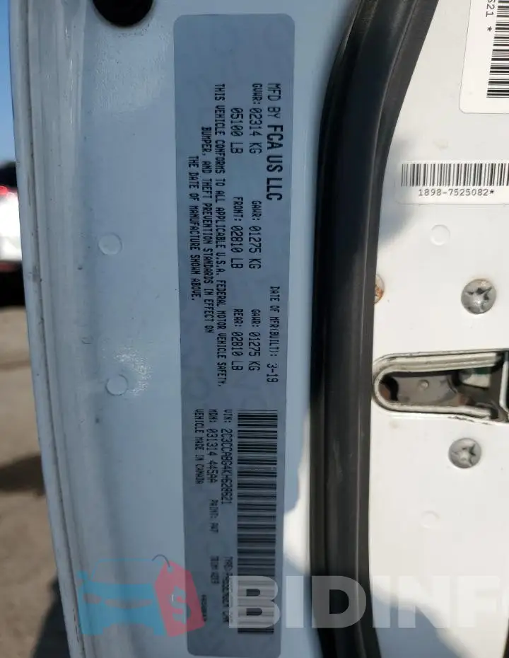 2C3CCABG4KH628621 Photo# 13