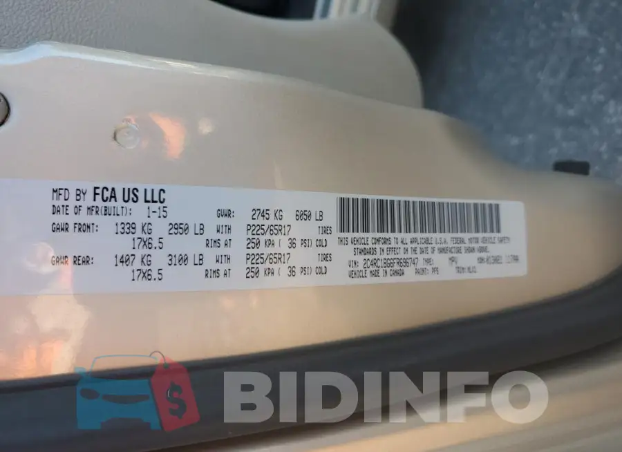 2C4RC1BG6FR696747 Photo# 13