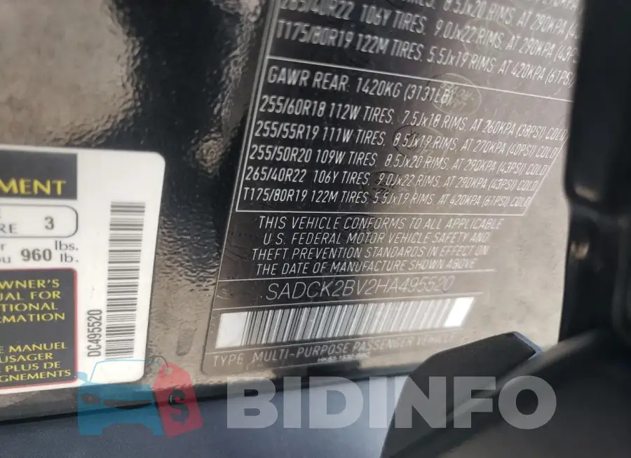 SADCK2BV2HA495520 Photo# 13