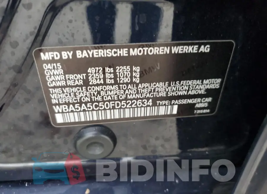 WBA5A5C50FD522634 Photo# 13