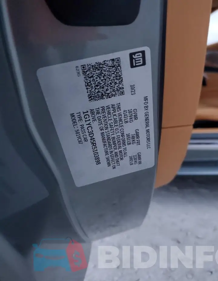 1G1YC3D45R5103898 Photo# 12