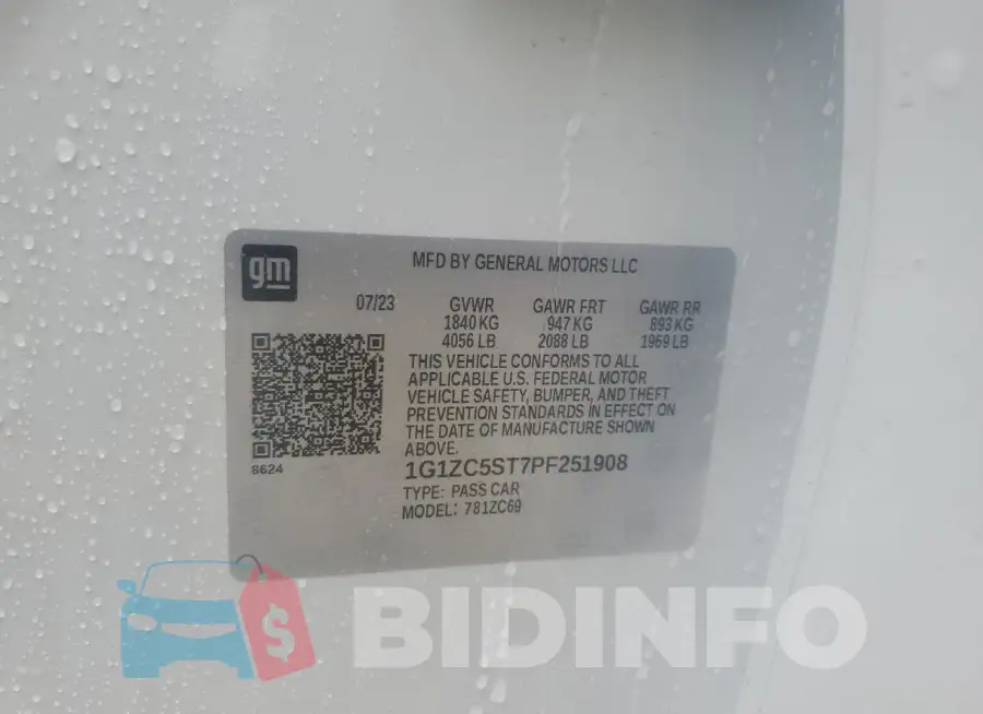 1G1ZC5ST7PF251908 Photo# 12