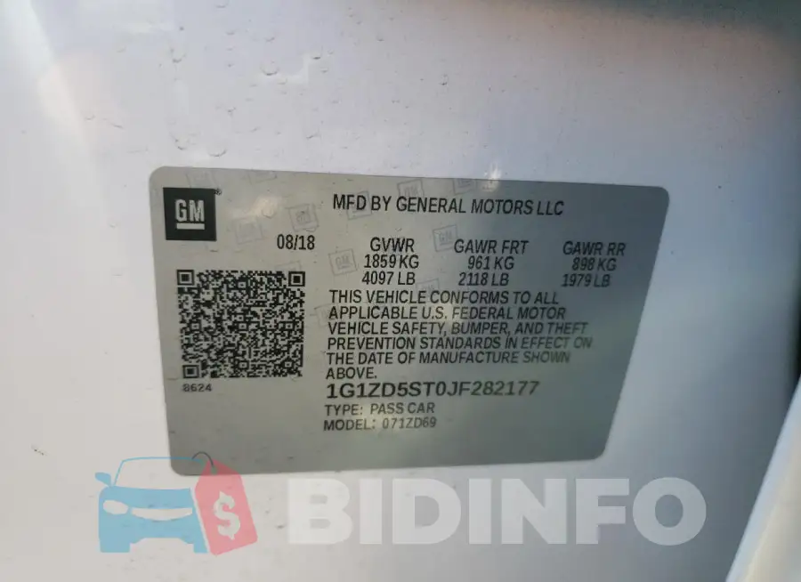 1G1ZD5ST0JF282177 Photo# 12