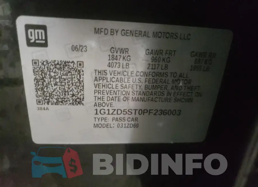 1G1ZD5ST0PF236003 Photo# 12