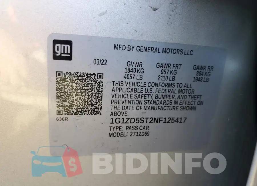 1G1ZD5ST2NF125417 Photo# 13