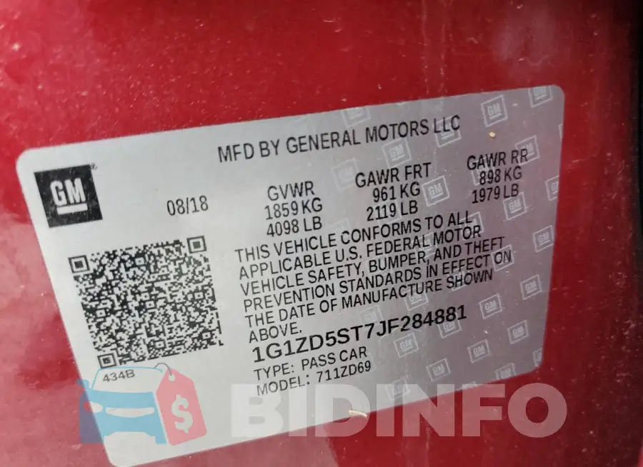 1G1ZD5ST7JF284881 Photo# 12