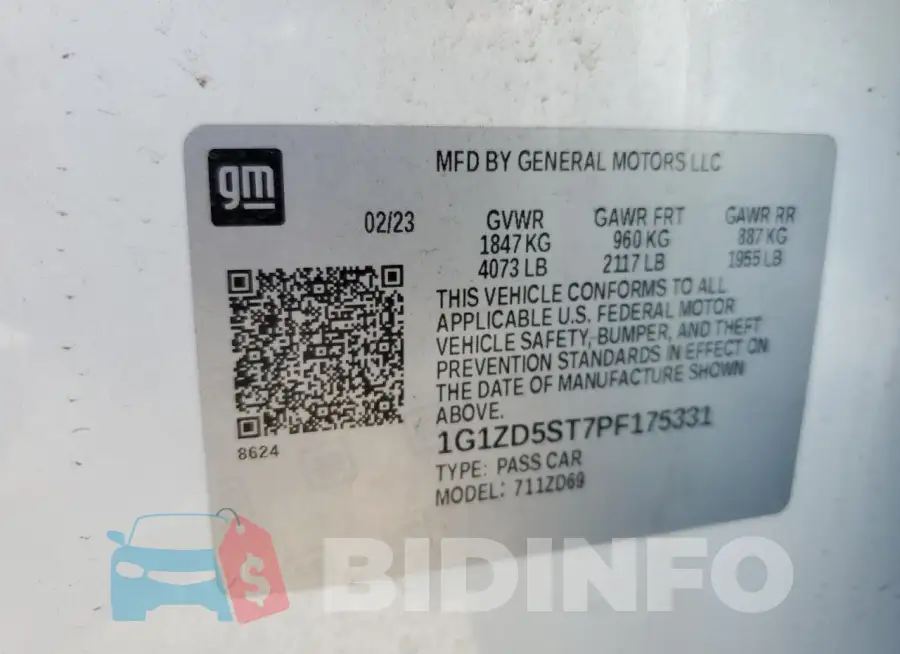 1G1ZD5ST7PF175331 Photo# 13