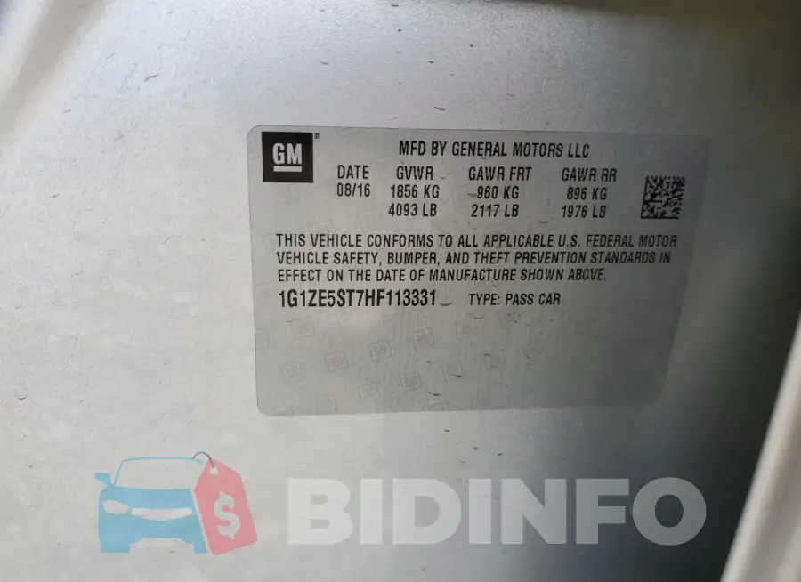 1G1ZE5ST7HF113331 Photo# 12